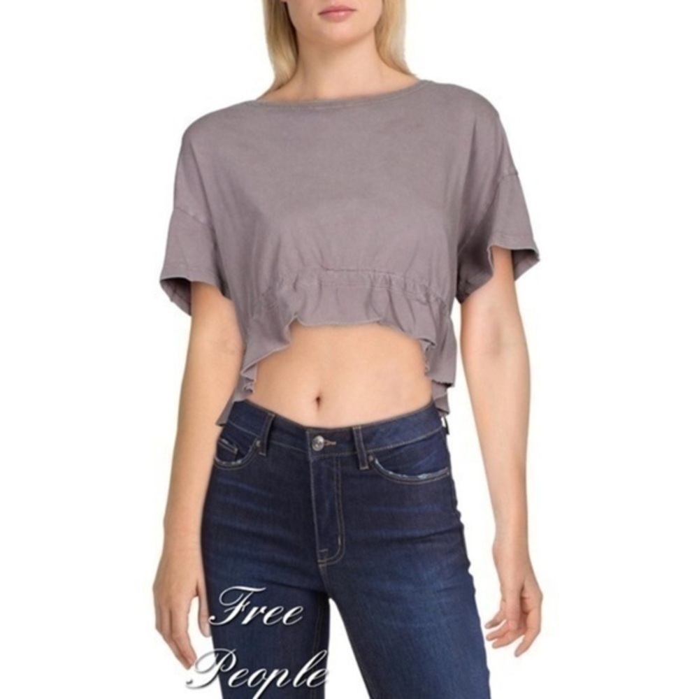 Free People Womens Acadia Cotton Ruffled C…